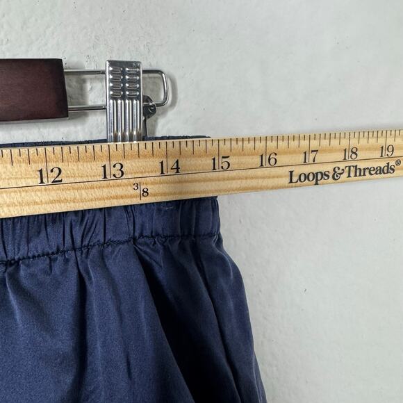 LILYSILK 100% Mulberry Silk Cargo Jogger Pants Navy Blue Women’s Size 10 - Picture 9 of 11